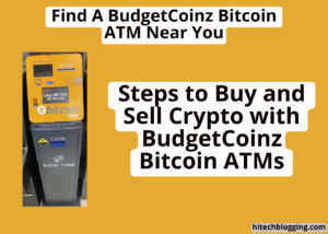 BudgetCoinz Bitcoin ATM with instructions to find and use the ATMs