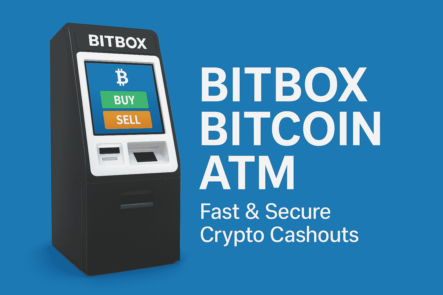 BitBox Bitcoin ATM machine with Buy and Sell options for fast and secure crypto cashouts